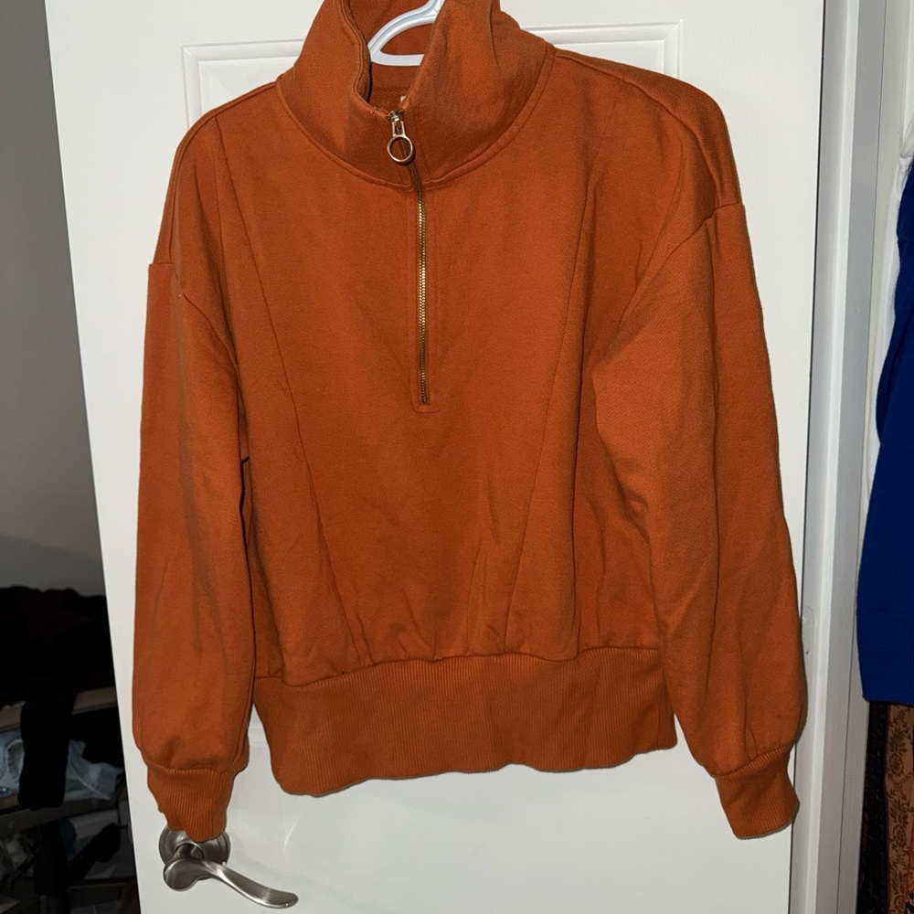 Target Orange Half-Zip Sweatshirt